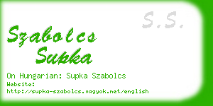 szabolcs supka business card